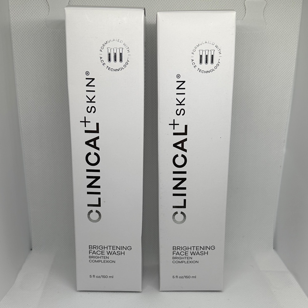 Clinical + Skin BRIGHTENING FACE WASH 5 FL OZ (2 Pack) NIB Authentic Fresh